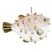 Kalėdinis žaislas žuvis, auksinės sp., 11 cm