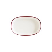 Lėkštė ovali Bonna LINEA BURGUNDY, 10 cm