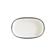 Lėkštė ovali Bonna LINEA BLACK, 10 cm