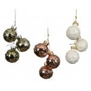 Kalėdinis žaislas burbulas, įvairių sp., 1 vnt.