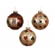 Kalėdinis žaislas kortos, įvairių sp., 1 vnt.