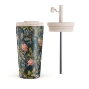 Puodelis kavai + dangt. Burga Bloomy Garden, 500 ml