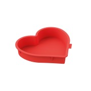 Silikoninė kepimo forma širdis, raudonos sp.
