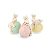 Dekoracija A Lot Rabbits with Eggs, 1 vnt., 13 cm