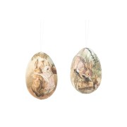 Pakabinama dekoracija A Lot Egg Vintage Rabbit, 1 vnt., 6 cm