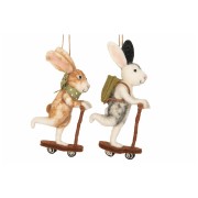 Pakabinama dekoracija A Lot Wool Rabbit on Kick, 1 vnt., 15 cm