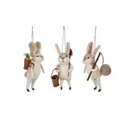 Pakabinama dekoracija A Lot Wool Rabbit, 1 vnt., 13 cm