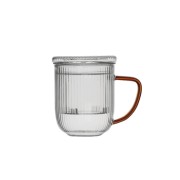 Borosilikatinis puodelis su filtru JUSTINE AMBER, 400 ml