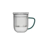 Borosilikatinis puodelis su filtru JUSTINE GREEN, 400 ml