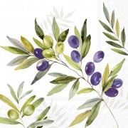 Servetėlės IHR OLIVE BRANCHES, šviesiai pilkos sp., 25 x 25 cm
