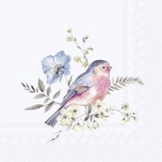 Servetėlės IHR SOFTLY FADED BIRDS, melsvos sp., 25 x 25 cm