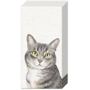 Servetėlės nosinaitės IHR FARM CAT, kreminės sp., 21 x 21 cm