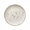 Balta raštuota porcelianinė lėkštė Bonna GRAIN, 17 cm