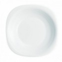 Kvadratinė balta lėkštė sriubai Luminarc CARINE, 21 cm