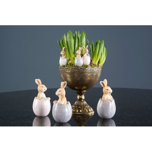 Dekoracija įsmeigiama Rabbit Friends Egg mix