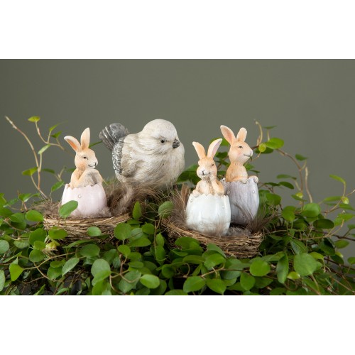 Dekoracija įsmeigiama Rabbit Friends Egg mix