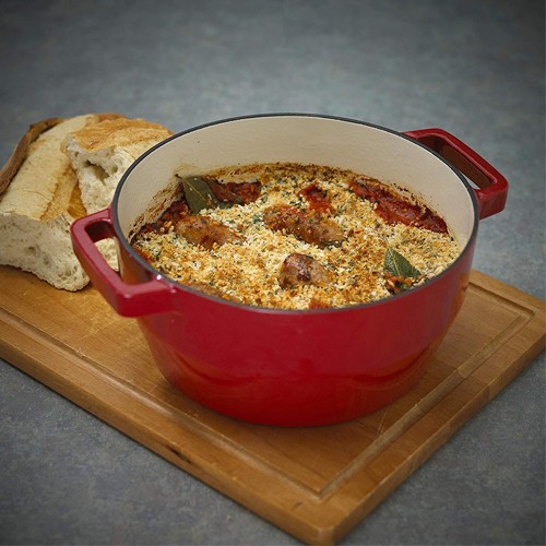 Raudonas ketaus puodas Pyrex SLOWCOOK, 24 cm 3,6 l