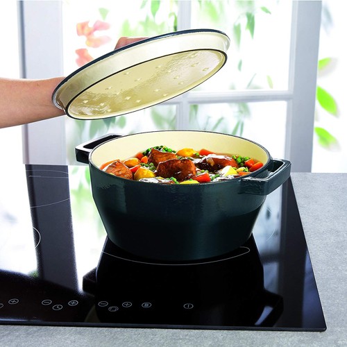 Pilkas ketaus puodas troškintuvas Pyrex SLOWCOOK, 28 cm 6,3 l