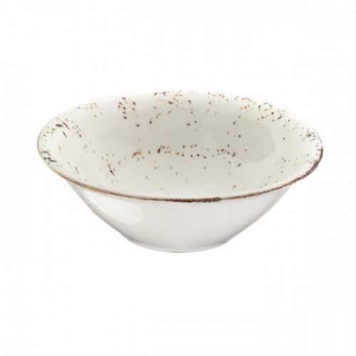 Balta raštuota porcelianinė salotinė Bonna GRAIN, 20 cm