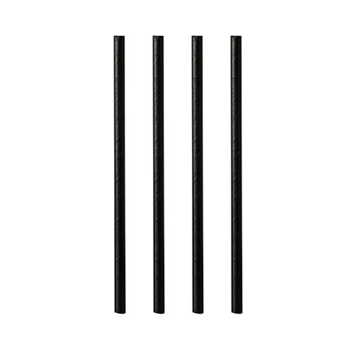 Juodi popieriniai šiaudeliai Papstar PURE, 100 vnt., 22 cm *