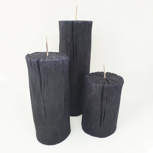 Juoda žvakė Baltic Candles  CHARCOAL, 10 cm