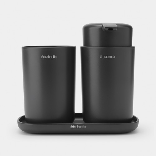 Pilkas vonios kambario aksesuarų rinkinys Brabantia, 3 dalys