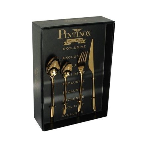 Stalo įrankių rinkinys Pintinox FLORENCE, auksinis, dovanų dėžutėje, 24 d.