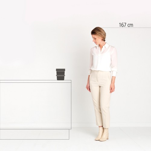 Šiukšlių dėžė Brabantia Sort & Go Grey, 3L