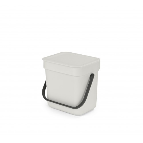 Šiukšlių dėžė Brabantia SORT&GO šviesiai pilka, 3 l