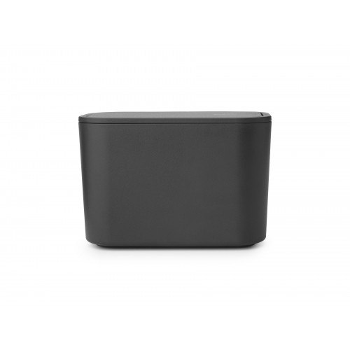 Vonios mini šiukšlių dėžė Brabantia MINDSET CADDY, t. pilka, 8,5x15 cm
