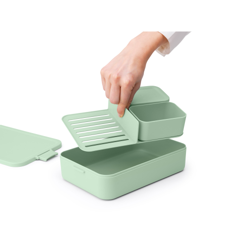 Pietų dėžutė Brabantia Make & Take Bento, su skyreliais, žalios sp., didelė