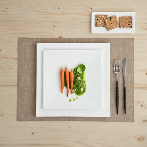 Porcelianinė balta kvadratinė lėkštė ASA A Table, 23 x 23 cm