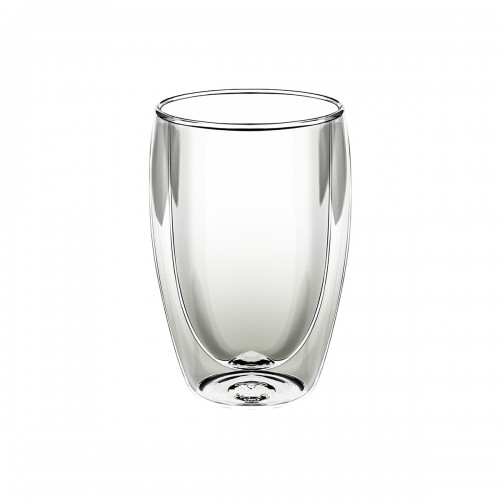 Dvigubo stiklo skaidrus termo puodelis Wilmax, 300 ml