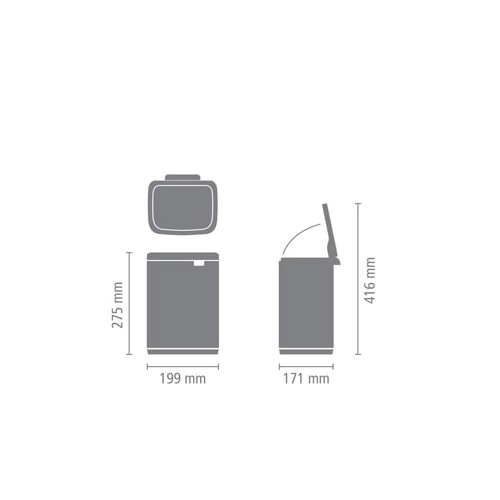 Šiukšlių dėžė Brabantia BO WASTE BIN, baltos sp., 4l