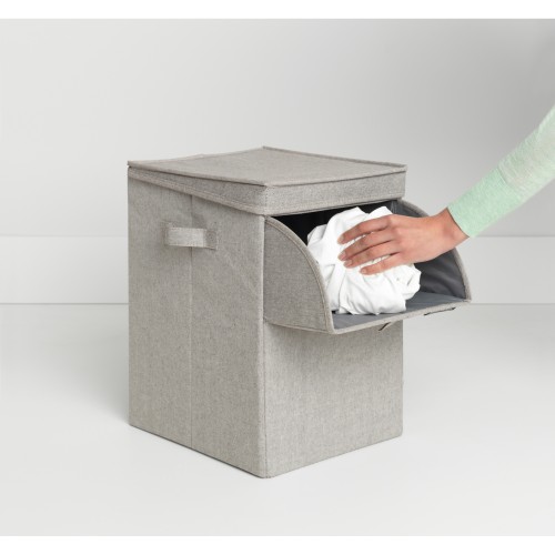 Skalbinių dėžė Brabantia kraunama 35l, šv. pilka