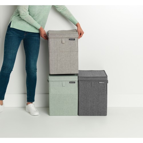 Skalbinių dėžė Brabantia kraunama 35l, šv. pilka