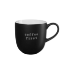 Puodelis Asa HEY COFFE FIRST, juodos sp., 350 ml