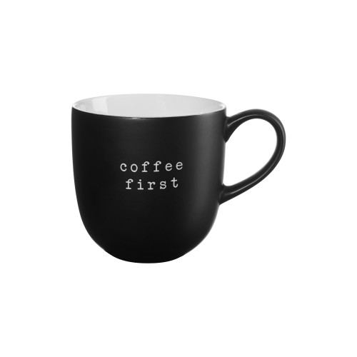Puodelis Asa HEY COFFE FIRST, juodos sp., 350 ml