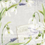 Servetėlės IHR LITTLE SNOWDROPS, 33 x 33 cm