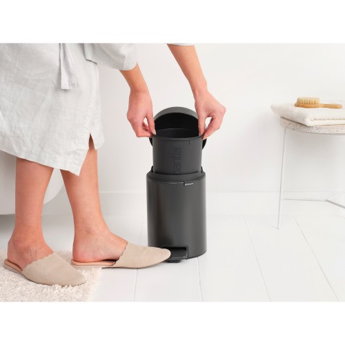 Šiukšlių dėžė Brabantia NEWICON, pilkos sp., 3 l