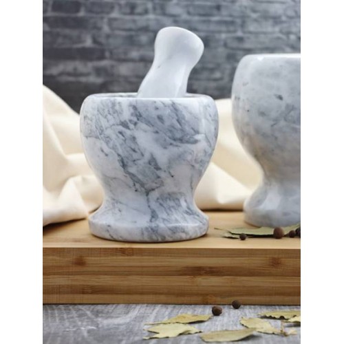 Prieskonių grūstuvė Marble, balta, 11,5 x 9,5 cm