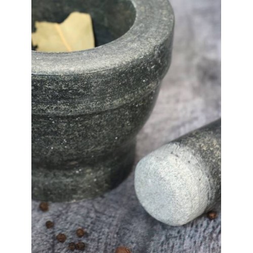 Prieskonių grūstuvė Marble, pilkos sp., 15 x 9,5 cm