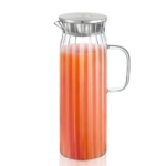 Stiklinis ąsotis su dangčiu Wilmax SEGMENT, skaidrios sp., 1,5 l
