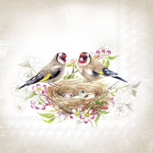 Servetėlės IHR LOVELY GOLDFINCH, 33 x 33 cm