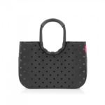 Krepšys Reisenthel LOOPSHOPPER, glossy dots black, 40 x 34,5 x 25 cm, L