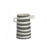 Vaza Asa RAYU striped, rankų darbo, 17 cm