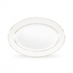 Ovali lėkštė Wilmax DIAMOND GOLD, 35 x 25 cm