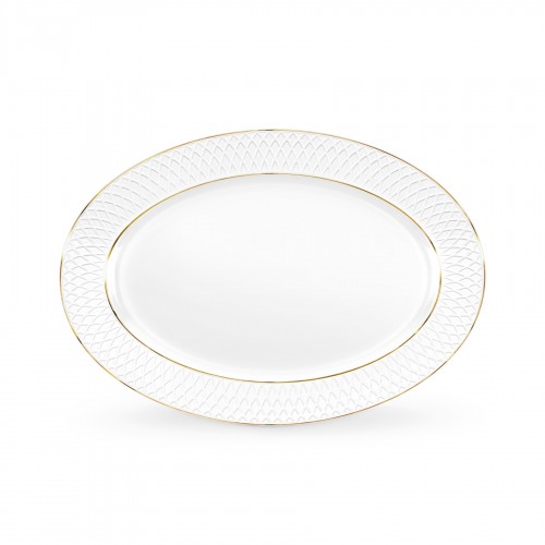 Ovali lėkštė Wilmax DIAMOND GOLD, 35 x 25 cm
