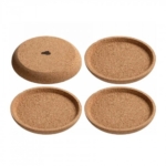 Kamštinių padėkliukų rinkinys Leonardo GOCCE, 4 vnt., 9 cm