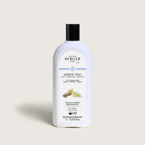 Parfumuotas skalbiklis su minkštikliu Maison Berger THE BLANC PURETE, 1 l, 30 skalbimų